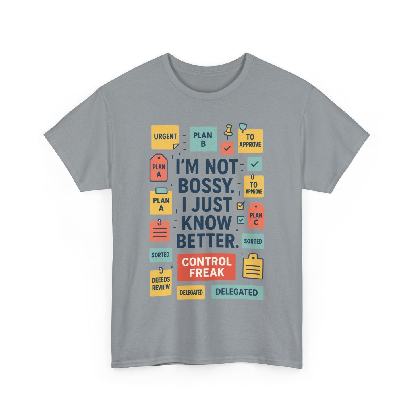 Funny Men's Control Freak T-Shirt, Perfect for Bossy Friends, Gift for Leaders, Fun Office Humor, Sarcastic Productivity Tee for Him