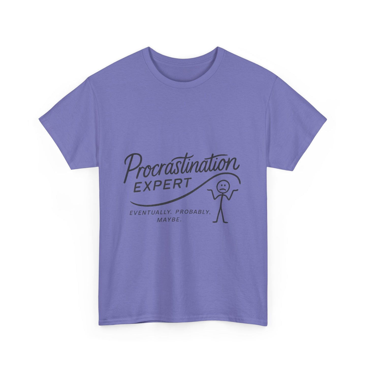 Procrastination Expert Women's Heavy Cotton Tee, Funny T-Shirt, Gift for Students, Casual Wear, Comfy Everyday Tee, Humor Shirt