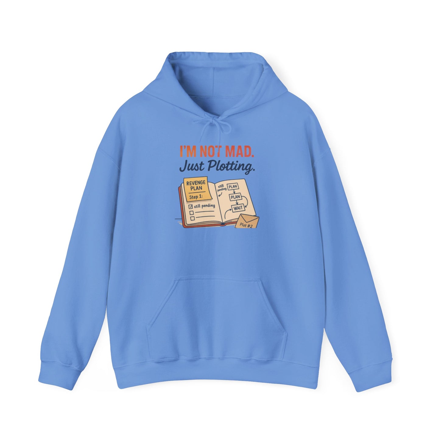 Funny Revenge Hoodie for Men, I'm Not Mad Just Plotting, Passive Aggressive Humor Sweatshirt, Funny Planning Hoodie
