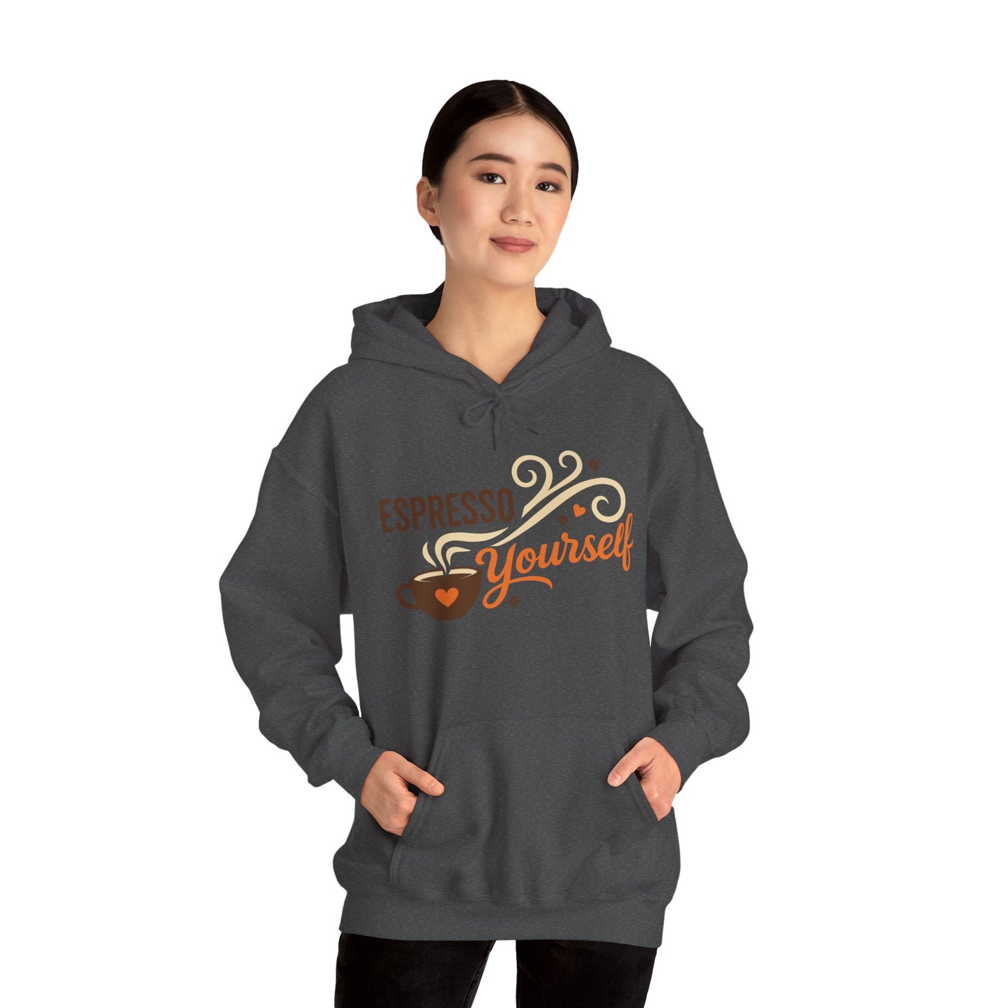Espresso Yourself Coffee Hoodie, Funny Womens Barista Gift, Cozy Cafe Sweatshirt