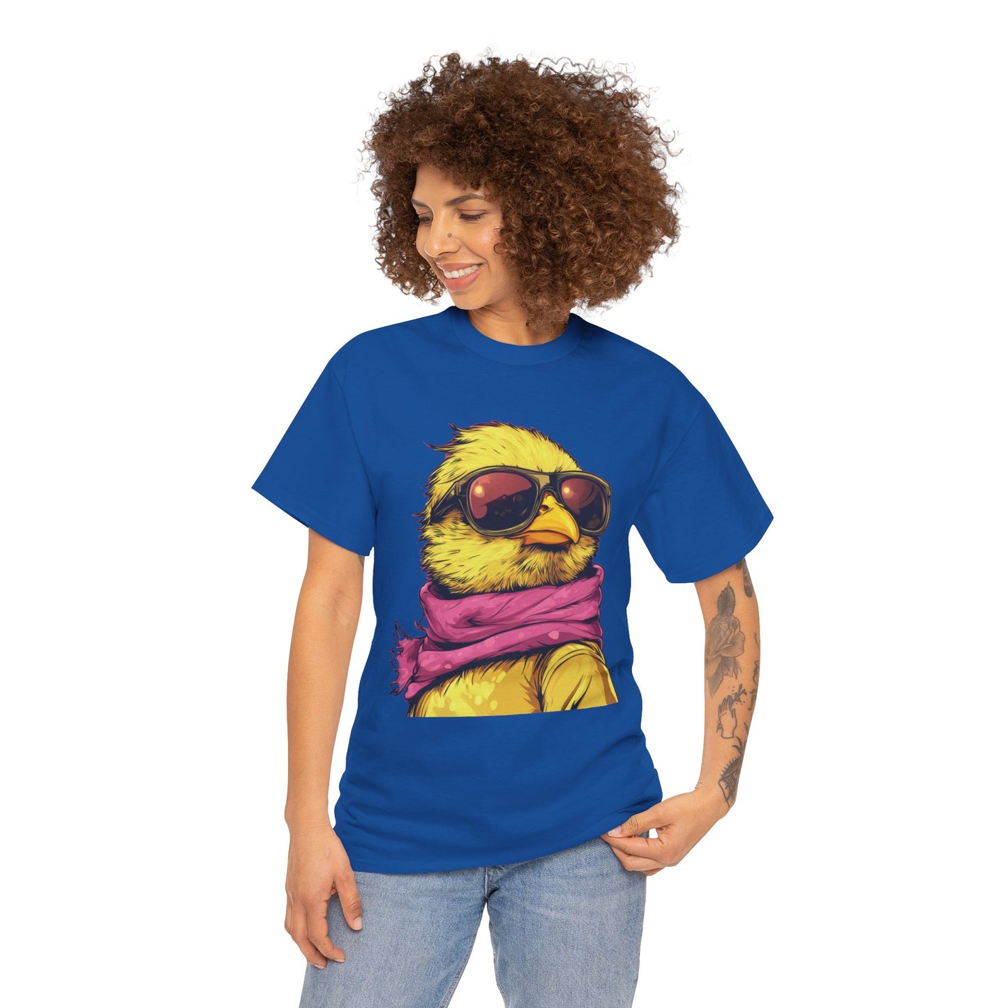 Chic Cool Chick T-Shirt, Unisex Heavy Tee, Funny Animal Tee, Trend Chick Graphic T-Shirt Gift