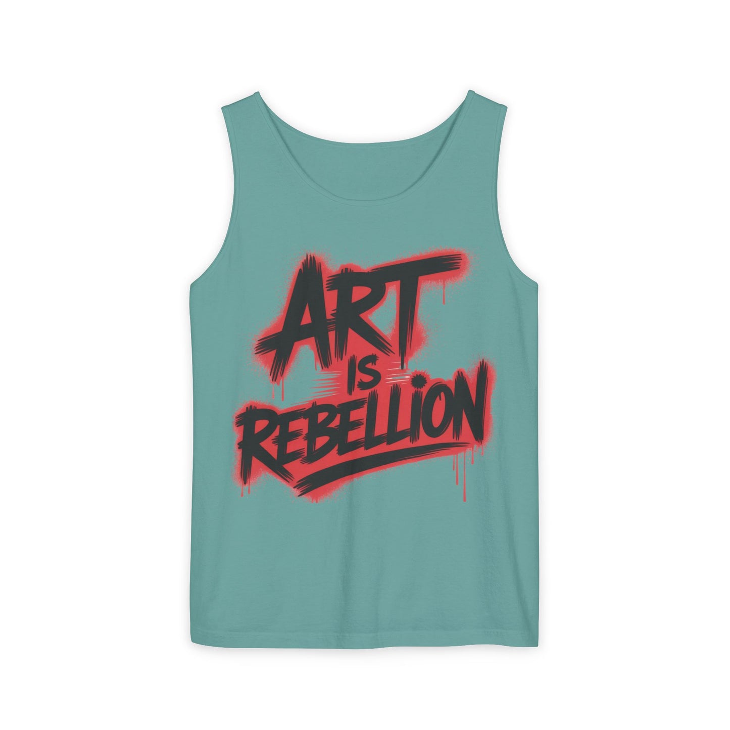 Men's Garment-Dyed Tank Top, Art Is Rebellion Men's Tank Top, Graffiti Street Art Muscle Shirt, Urban Rebellion Sleeveless Top
