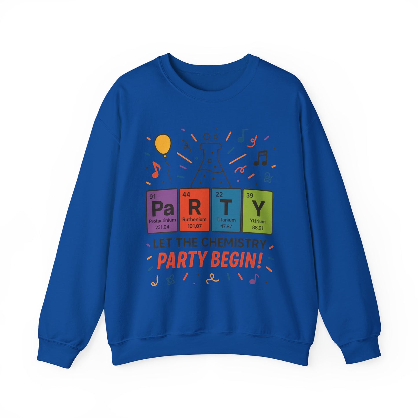 Party Chemistry Crewneck Sweatshirt, Chemistry Sweatshirt, Science Gift, Cute Crew Neck, Birthday Sweatshirt, Unisex Pullover