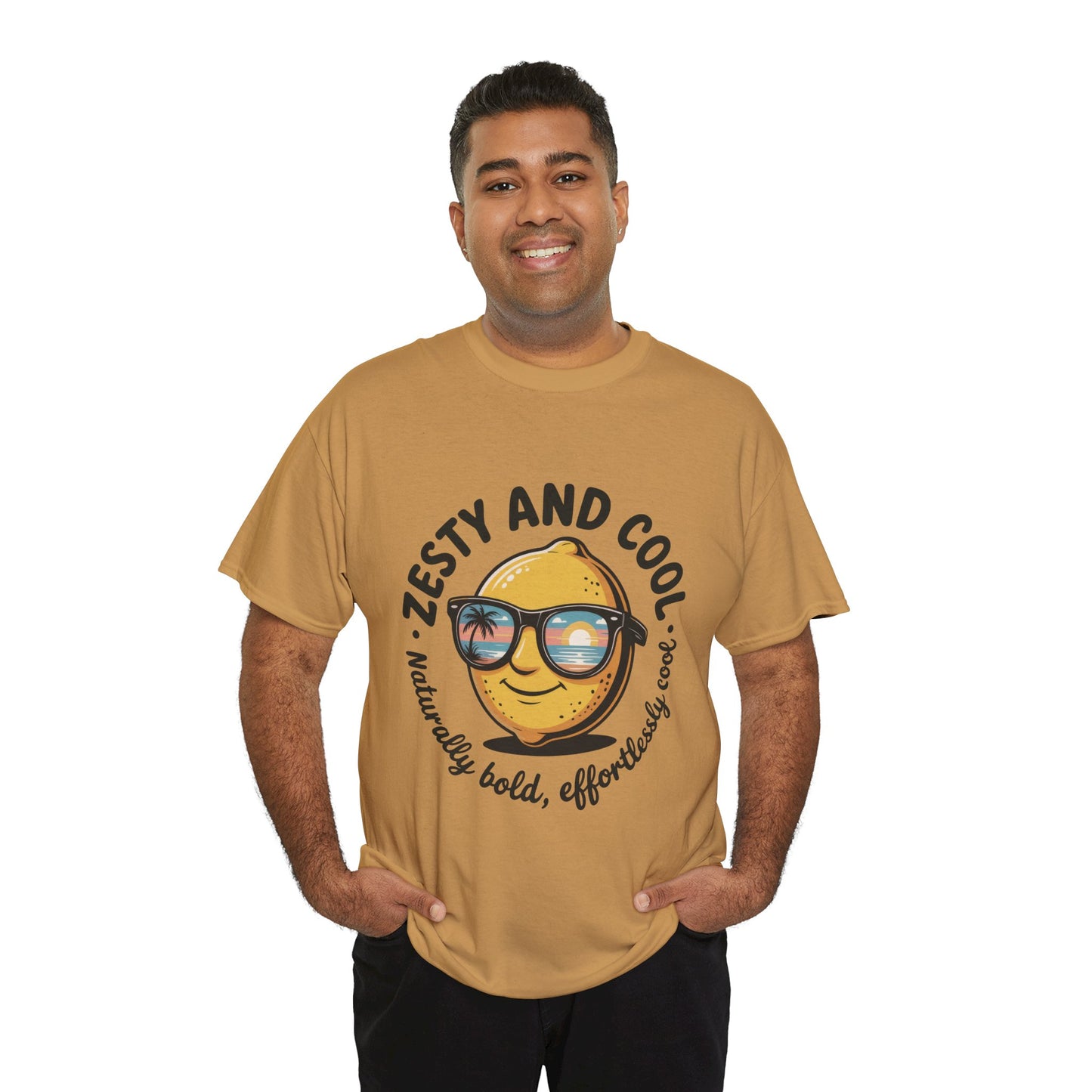 Zesty and Cool Mens Tee, Stylish Casual Shirt, Summer Outing Apparel, Fun Gift for Friends, Lemon Graphic T-Shirt, Birthday Present Idea