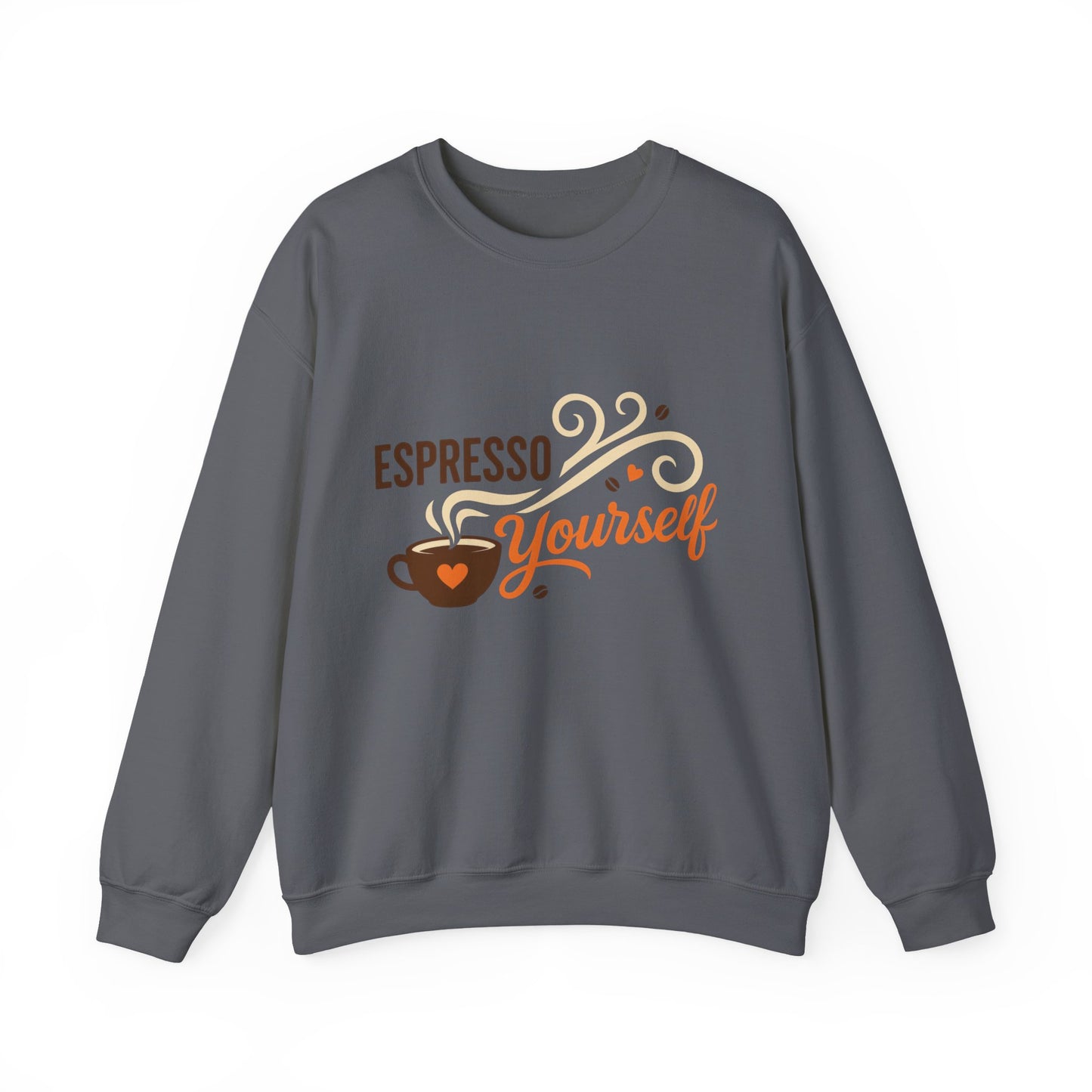 Espresso Yourself Womens Sweatshirt, Coffee Lover Pullover, Funny Barista Gift