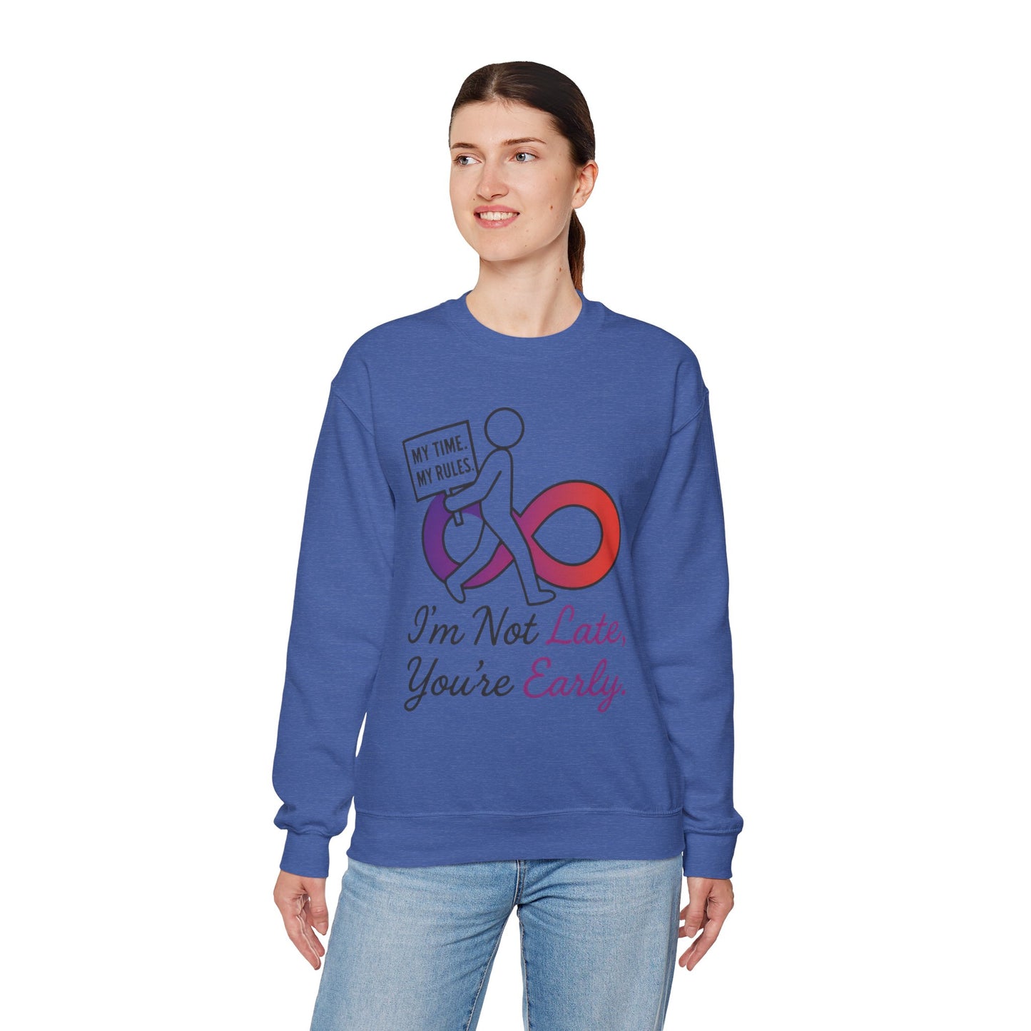 My Time, My Rules Funny Crewneck Sweatshirt, Womens Pullover, Gift for Her, Birthdays, Humor Clothing, Casual Style