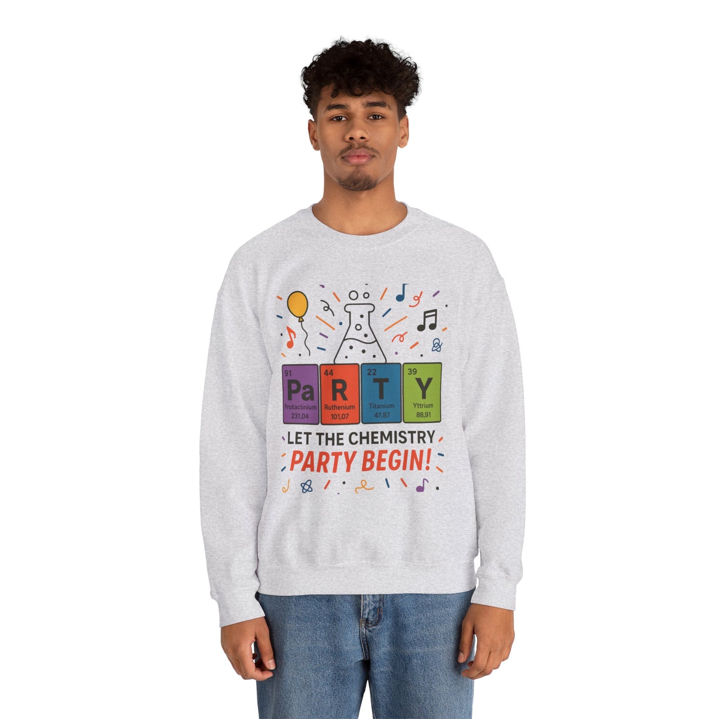 Party Chemistry Crewneck Sweatshirt, Chemistry Sweatshirt, Science Gift, Cute Crew Neck, Birthday Sweatshirt, Unisex Pullover