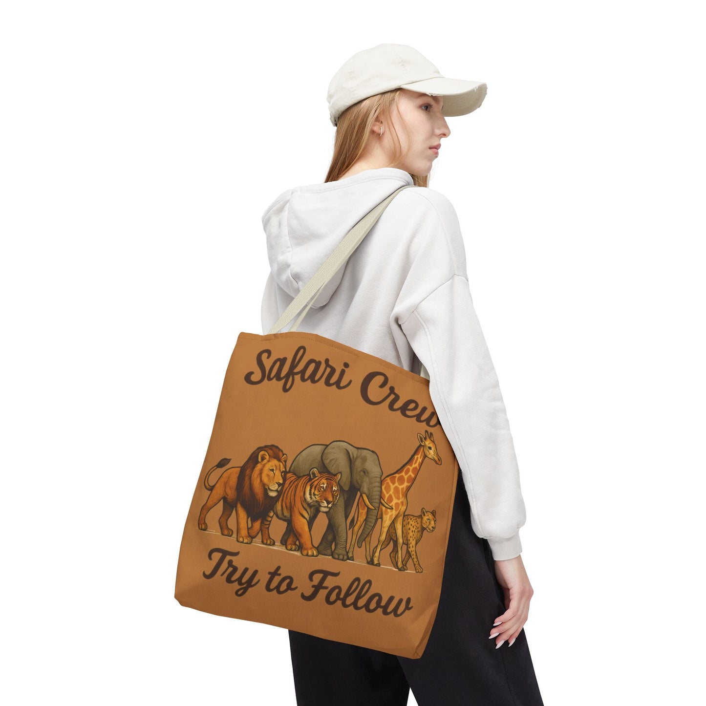 Safari Crew Tote Bag - Animal Print, Gift for Wildlife Lovers, Eco-Friendly, Stylish Grocery Bag, Adventure Enthusiast Essential
