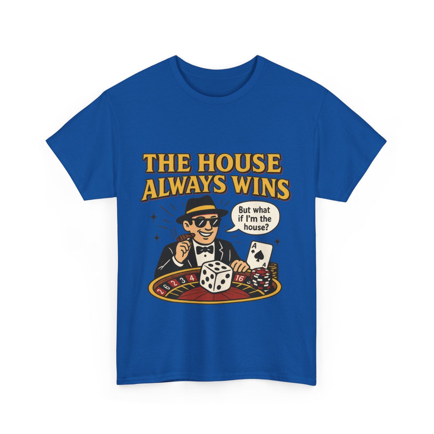 Vintage Casino Humor Unisex Tee, Funny Gambling Shirt, Gift for Gamblers, House Always Wins T-Shirt, Vegas Style Gift, Casino Quote Tee