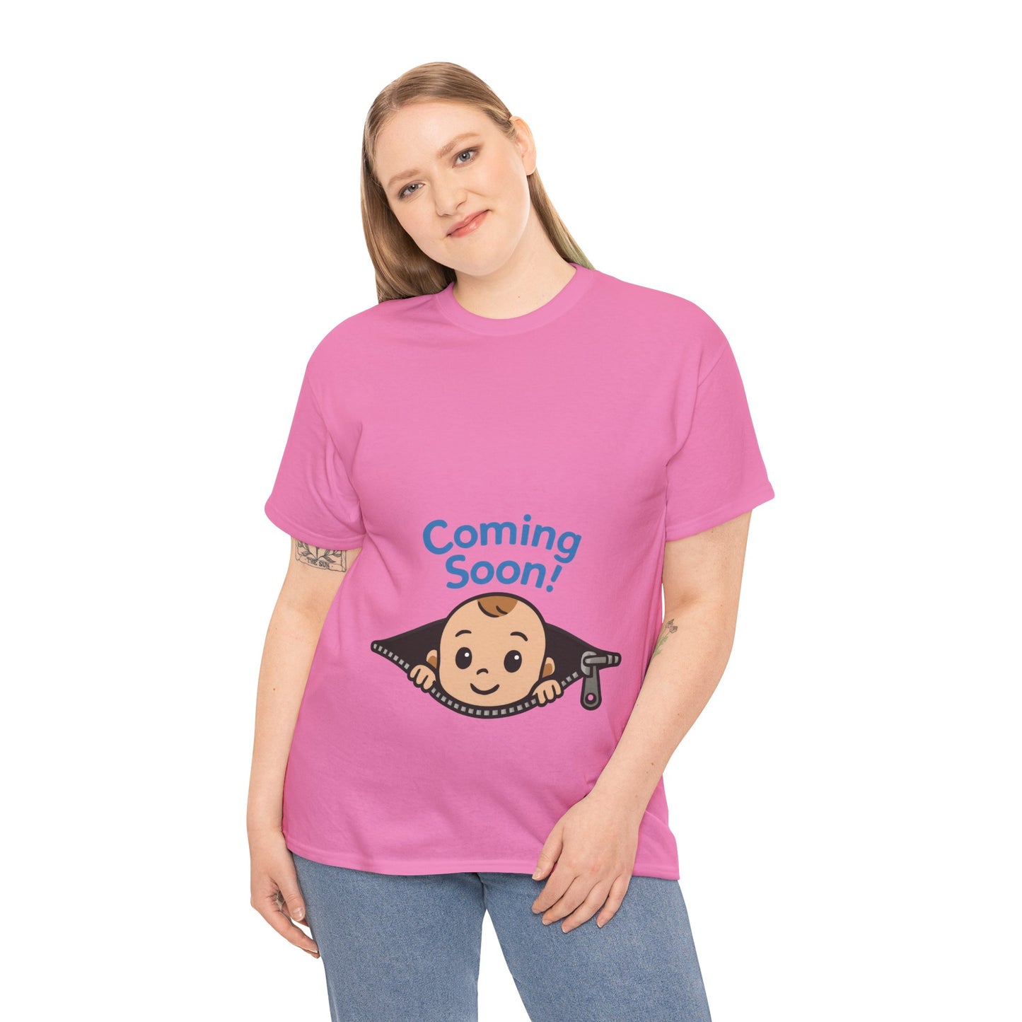 Coming Soon Maternity Tee, Cute Baby Boy Pregnancy Announcement Tee, Funny Expecting Mom Gift, Gender Reveal Tee, Baby Shower Top