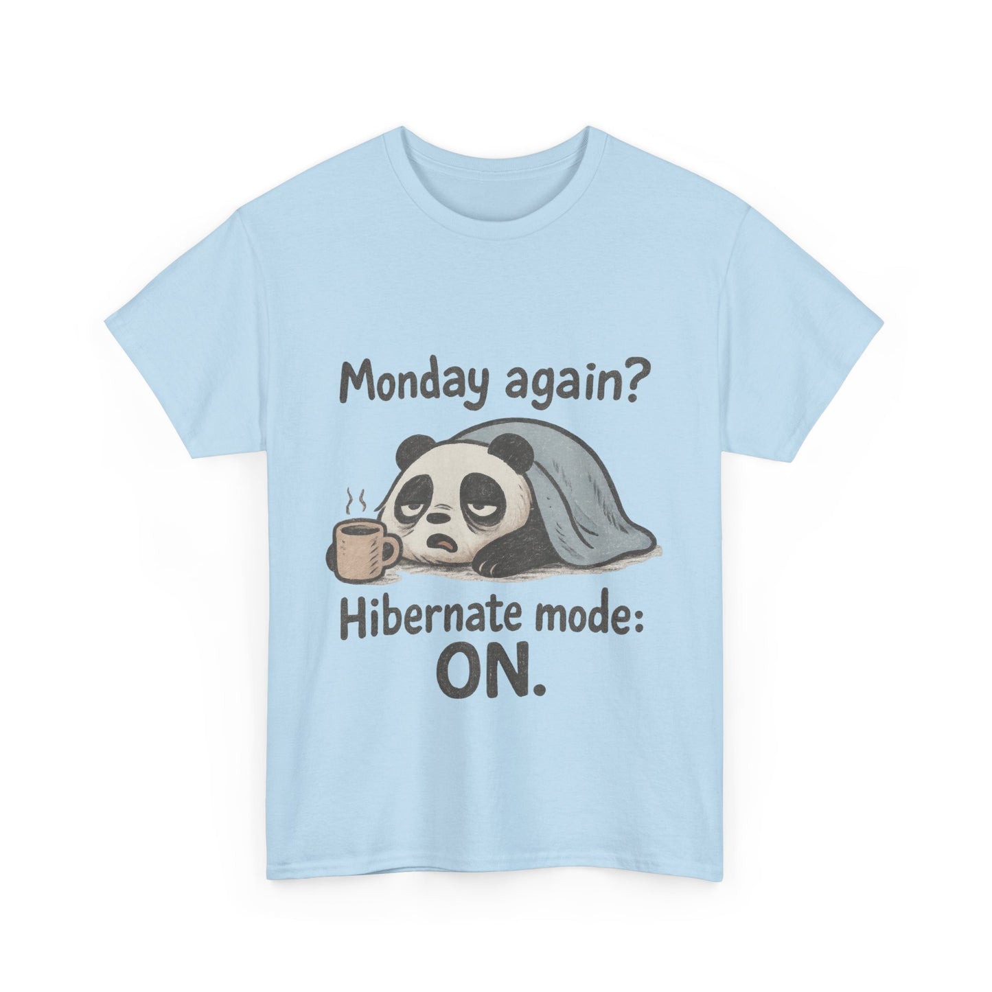Funny Panda Hibernate Womens Tee, Cute Animal Shirt, Unisex Cotton Tee, Gift for Lazy Days, Monday Motivation T-shirt