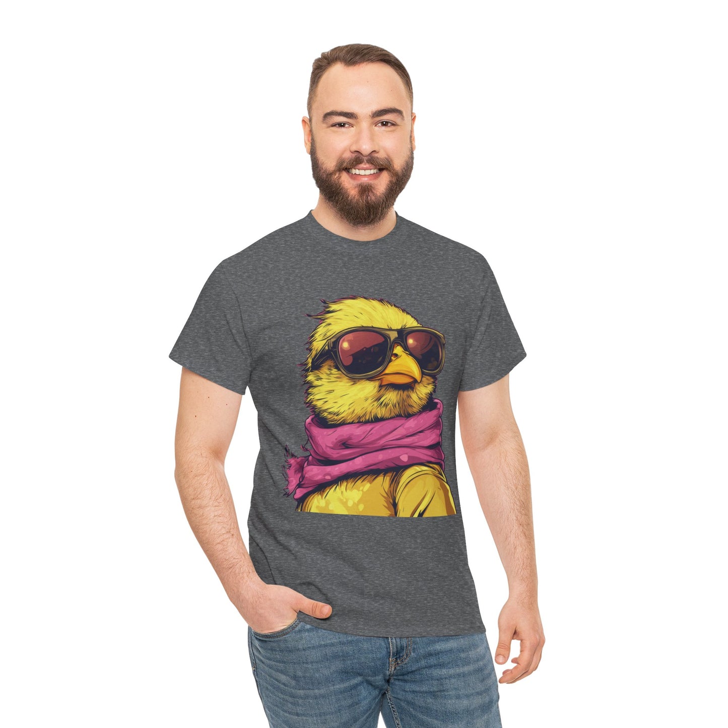 Chic Cool Chick T-Shirt, Unisex Heavy Tee, Funny Animal Tee, Trend Chick Graphic T-Shirt Gift