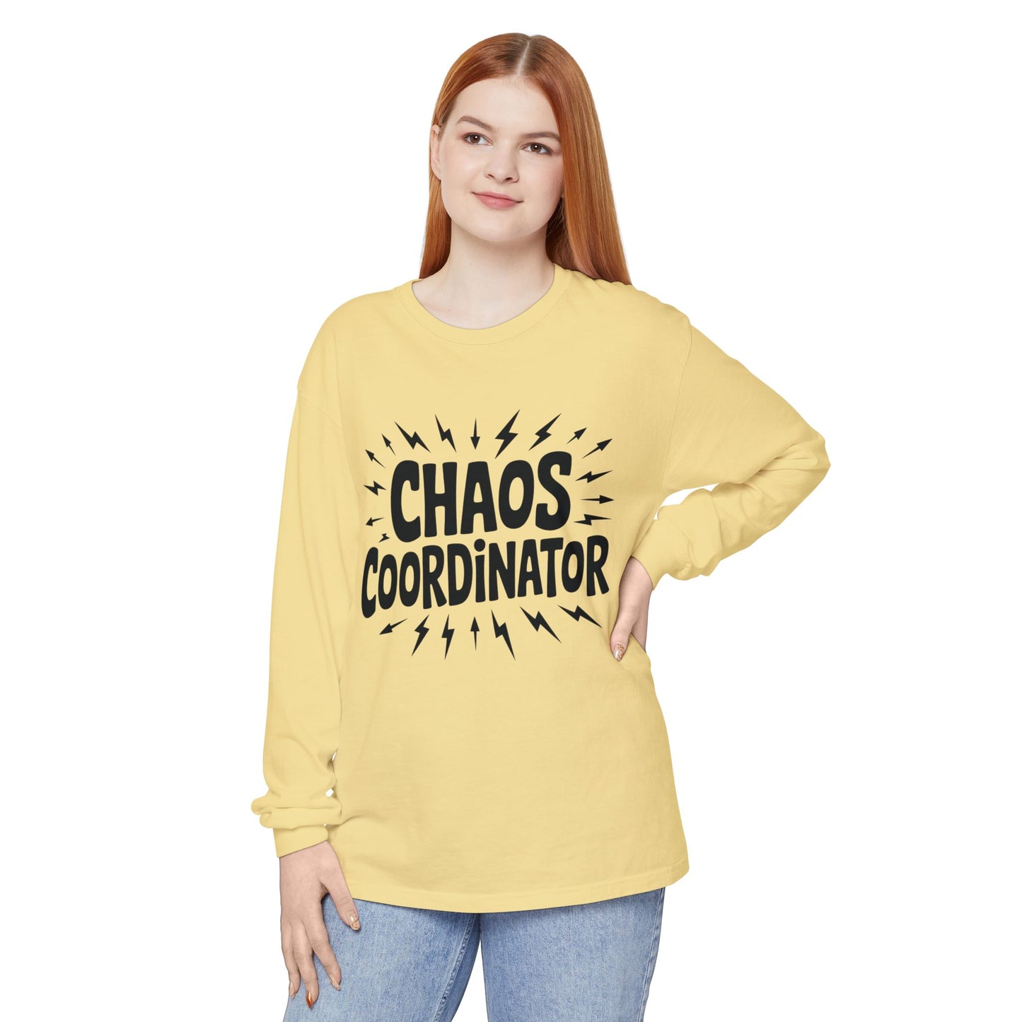 Chaos Coordinator Shirt Unisex Long Sleeve Tee, Funny Mom Life Gift, Mothers Day Shirt, Gifts for Team Leaders, Humor Apparel