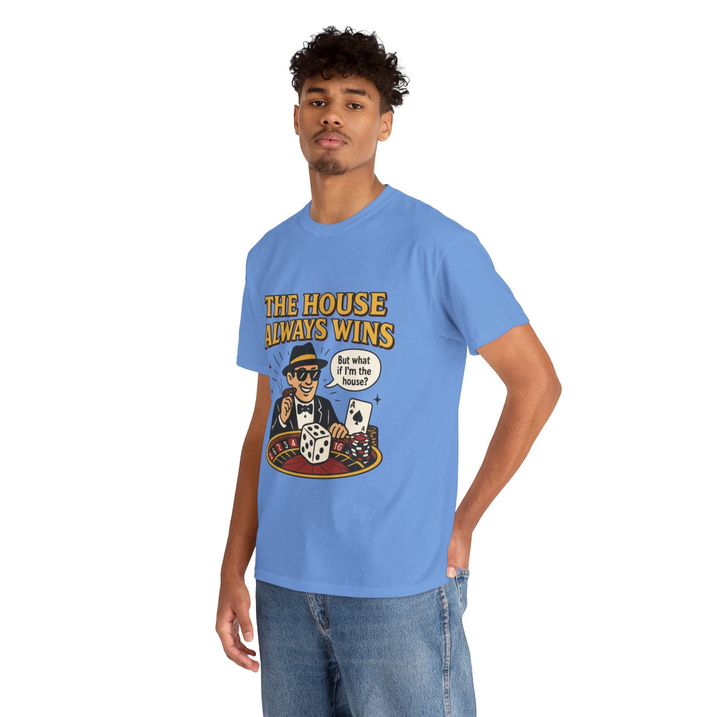 Vintage Casino Humor Unisex Tee, Funny Gambling Shirt, Gift for Gamblers, House Always Wins T-Shirt, Vegas Style Gift, Casino Quote Tee