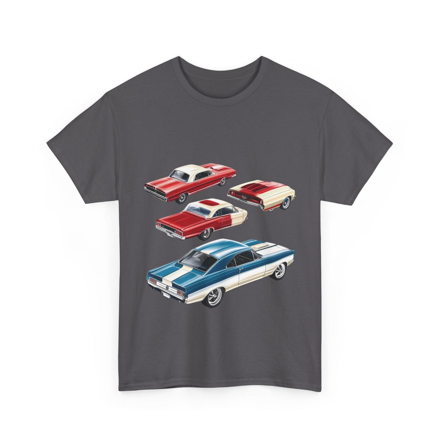 Vintage Muscle Car T-Shirt, Mens Cotton Tee with Retro American Classic Car Illustration, Gift for Car Lovers, Classic Car Graphic Tee