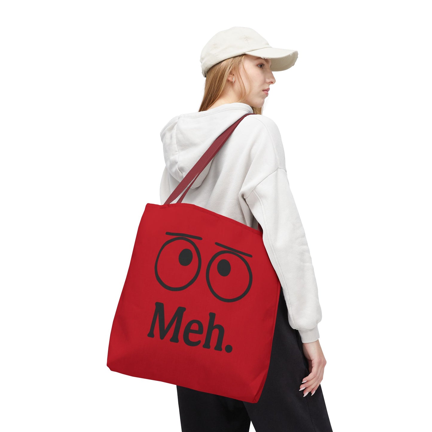Meh. Tote Bag - Perfect Gift for Sarcastic Friends, Trendy Everyday Use, Unique Statement Accessory, Ideal for School, Work, Shopping