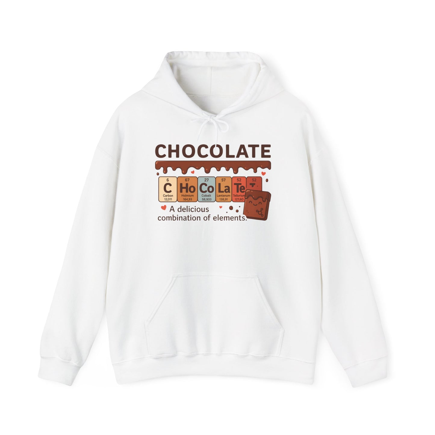 Chocolate Lover's Comfort Hoodie, Perfect Gift for Chemistry Lovers, Casual Wear, Sweet Treats Enthusiasts, Birthdays, Chemistry Students