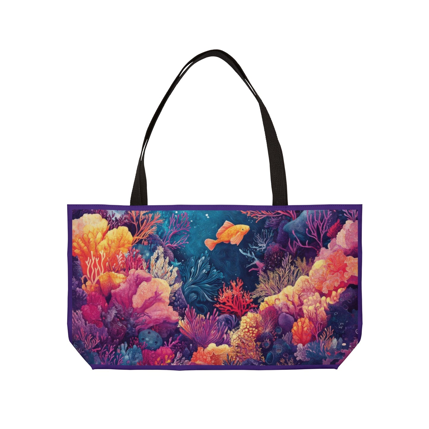 Vibrant Ocean-Themed Weekender Tote Bag, Perfect for Travel, Beach Days, or Gym, Stylish Carryall, Gift for Her, Summer Vibes