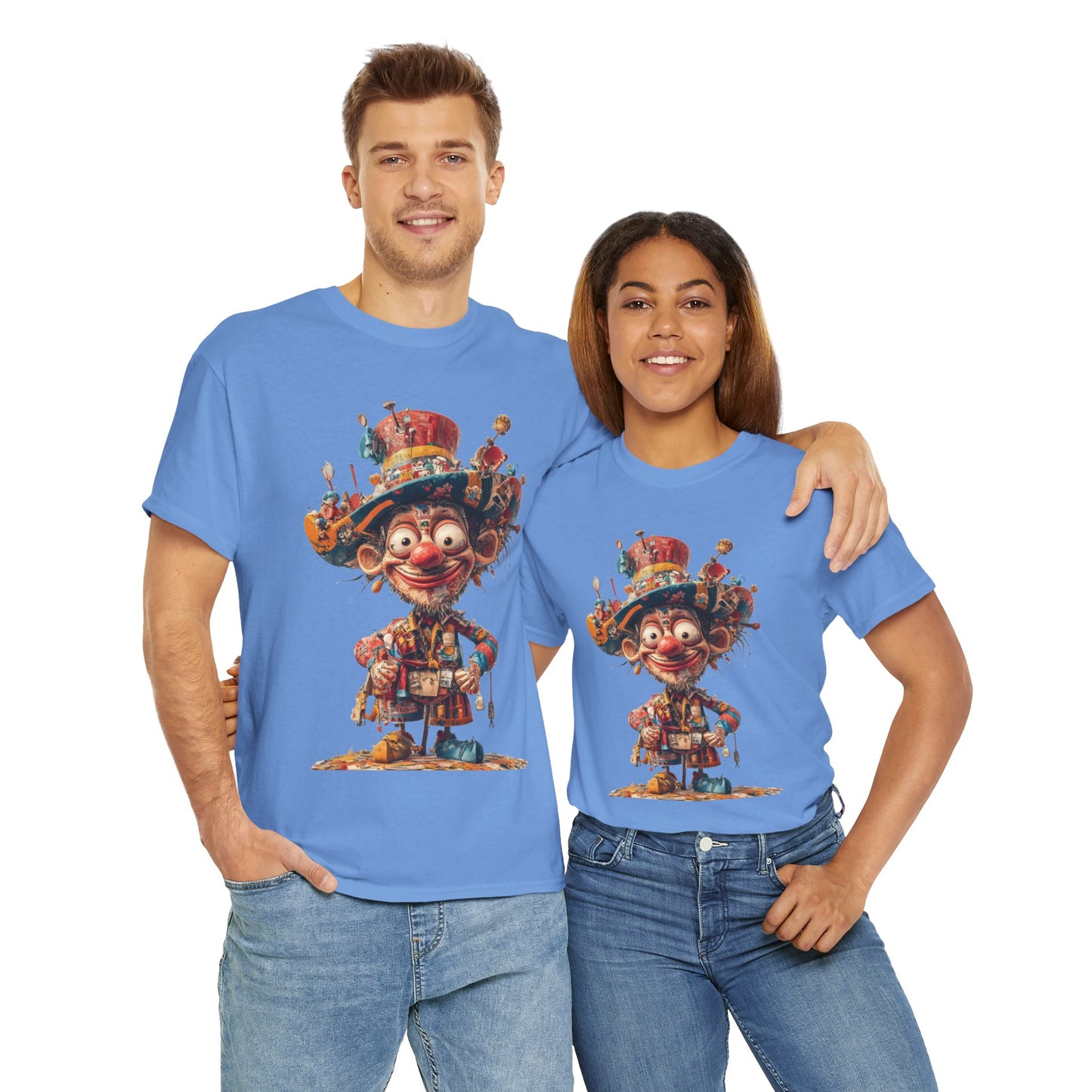 Colorful Clown T-Shirt, Funny Circus Character Graphic Tee, Whimsical Comic Style Shirt for Humor Lovers, Comedy Tee