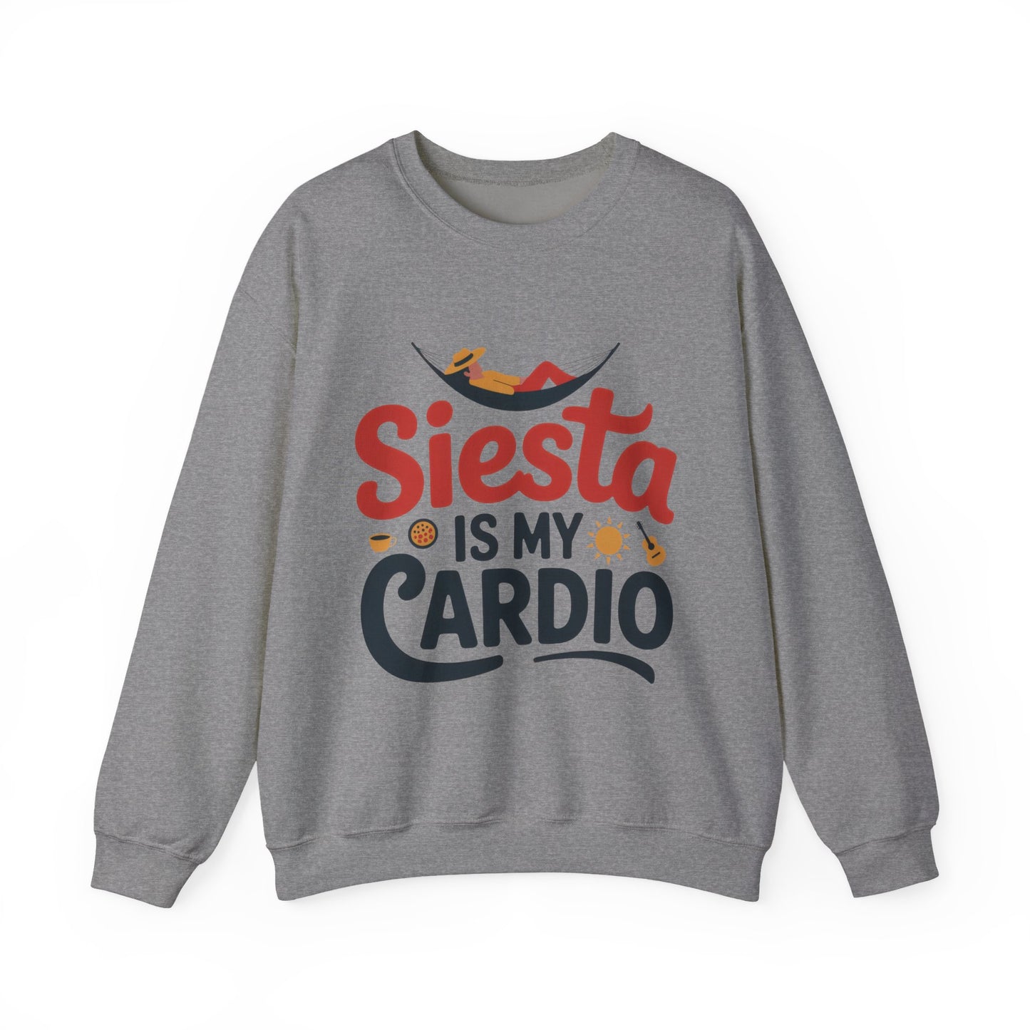Men's Heavy Blend™ Crewneck Sweatshirt, Siesta Is My Cardio Funny Mens Sweatshirt Spain Gift