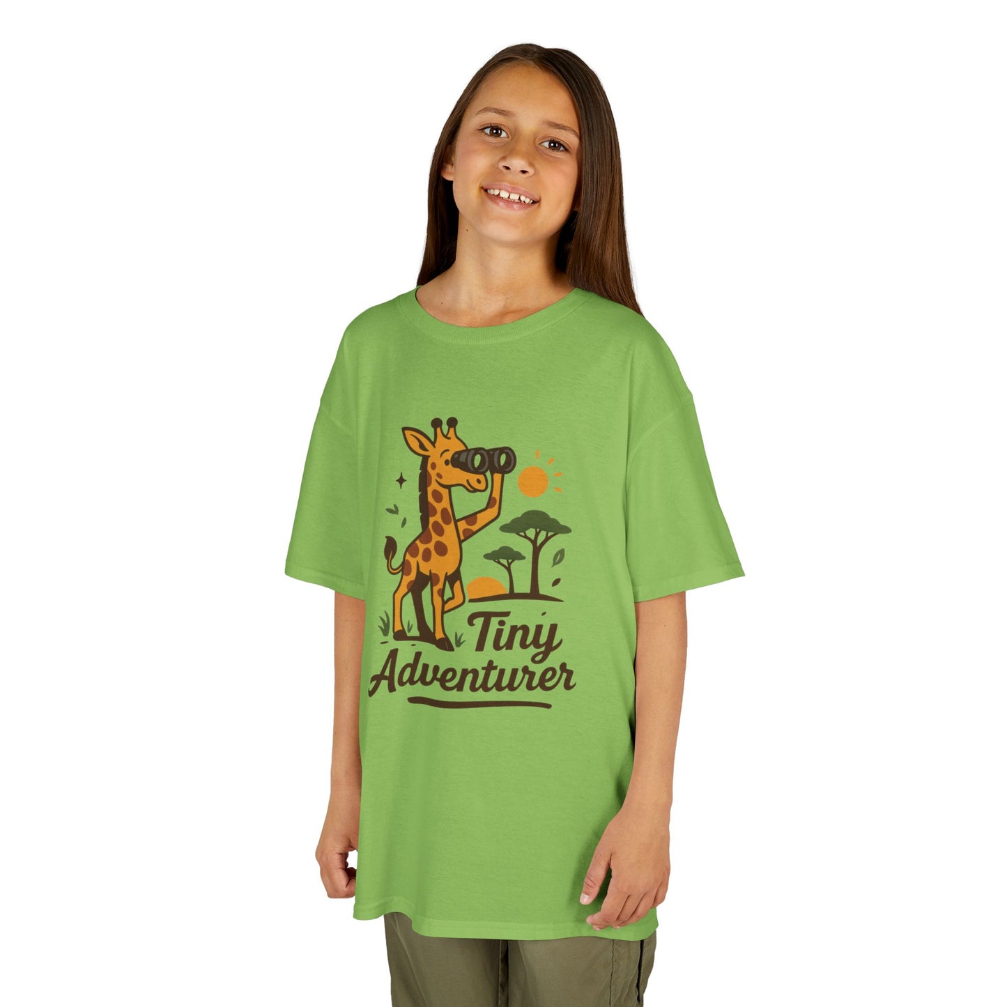 Tiny Adventurer Kids Tee, Giraffe T-Shirt, Children's Nature Shirt, Fun Kids Apparel, Birthday Gift for Boys and Girls