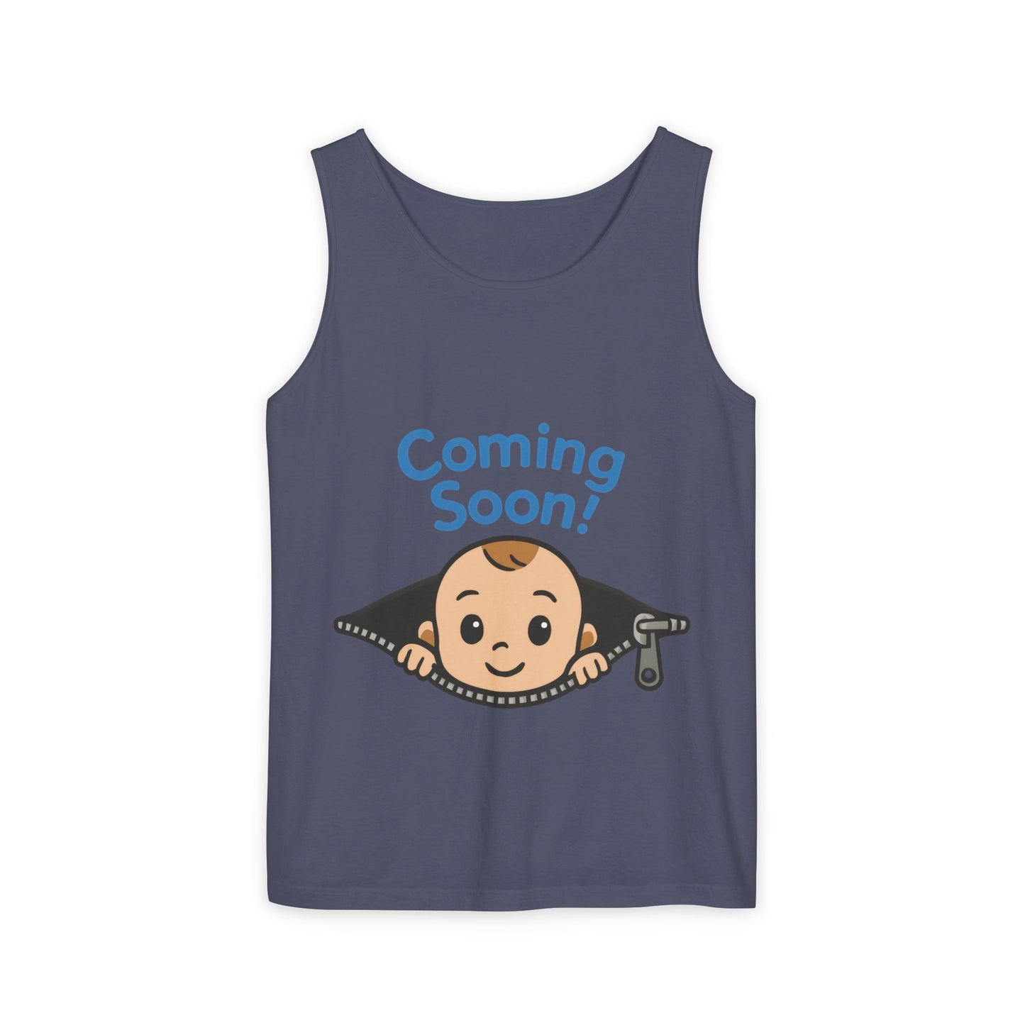 Coming Soon Maternity Tank Top, Cute Baby Boy Pregnancy Announcement Tee, Funny Expecting Mom Gift, Gender Reveal Tee, Baby Shower Top