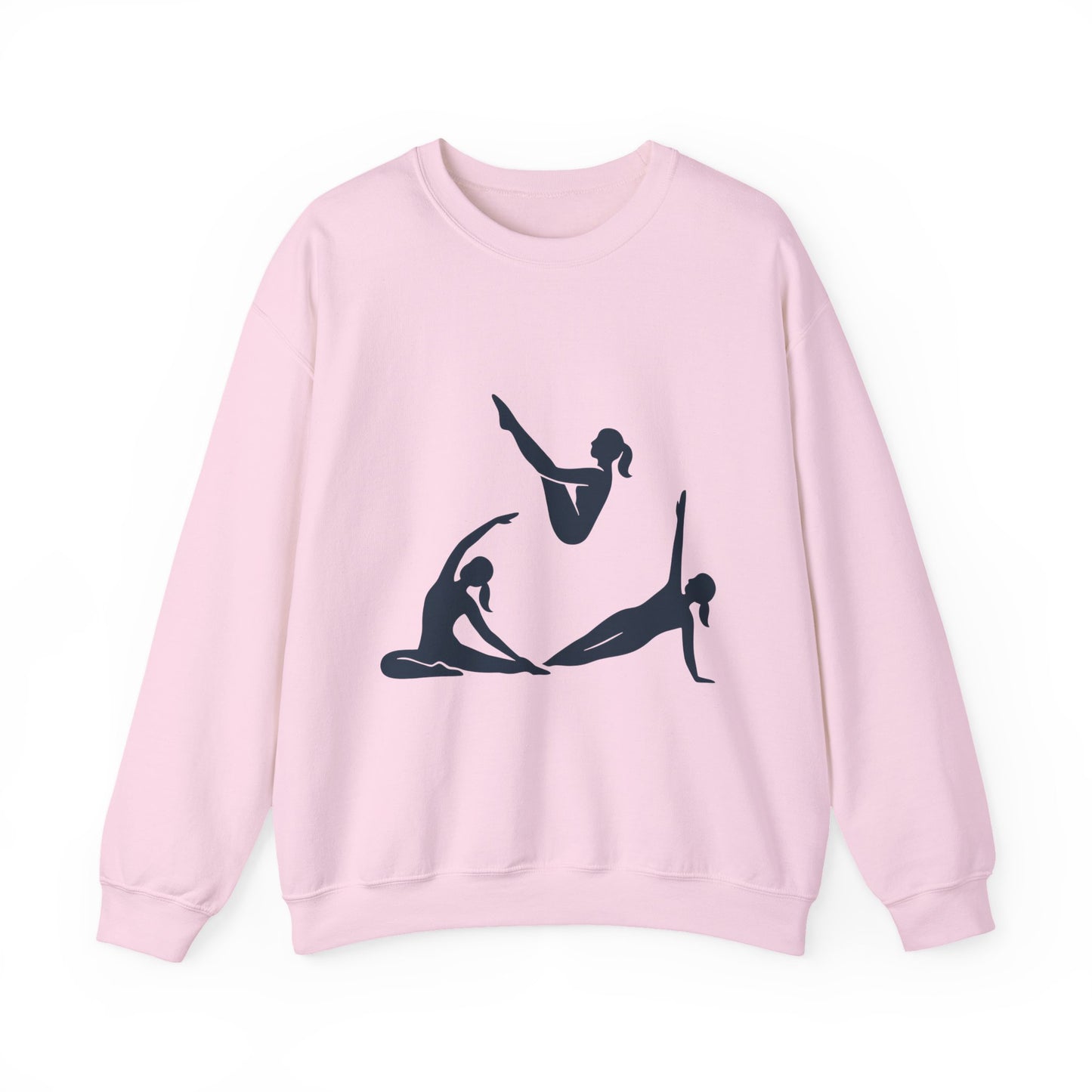 Womens Heavy Blend™ Crewneck Sweatshirt, Womens Pilates Sweatshirt, Yoga Fitness Graphic Pullover, Cute Workout Gym Top, Yoga Lover Gift