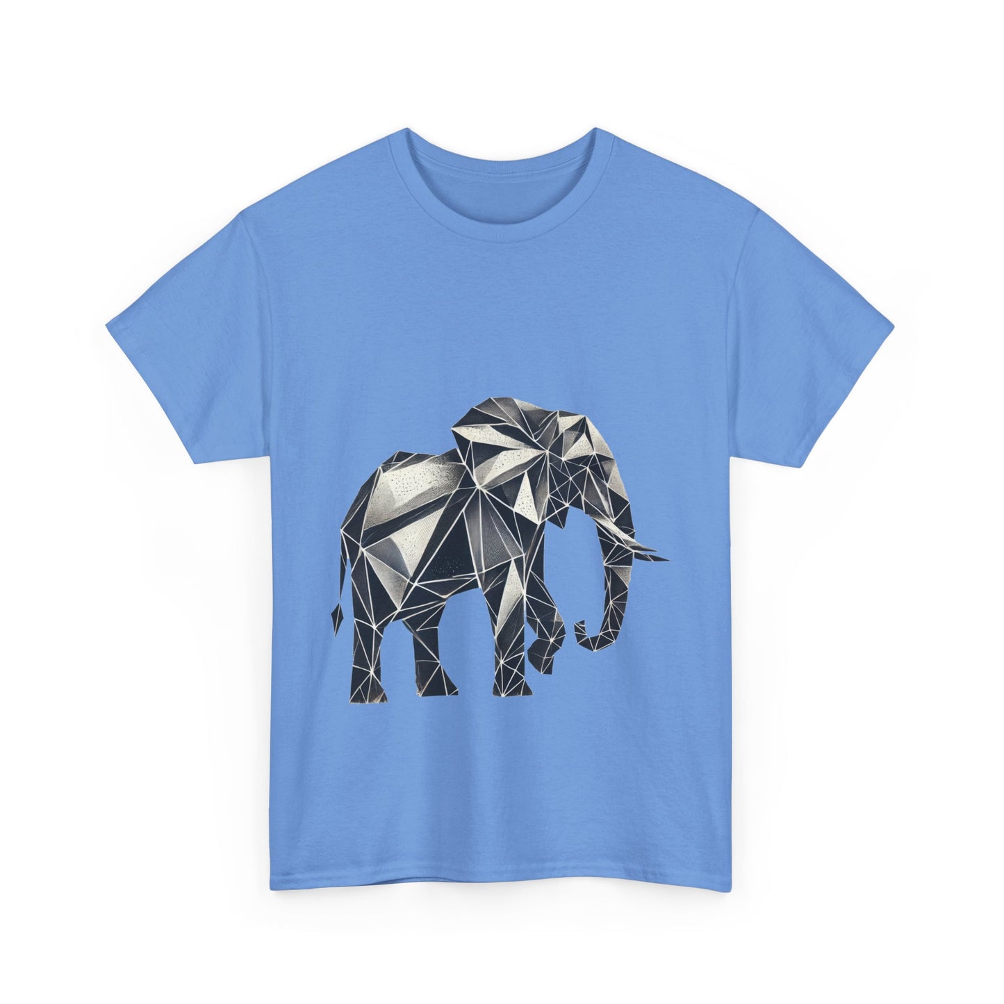 Geometric Elephant Tee - Minimalist Art Shirt, Nature Lover Gift, Animal Print T-Shirt, Unisex Cotton Tee, Eco-Friendly Wear