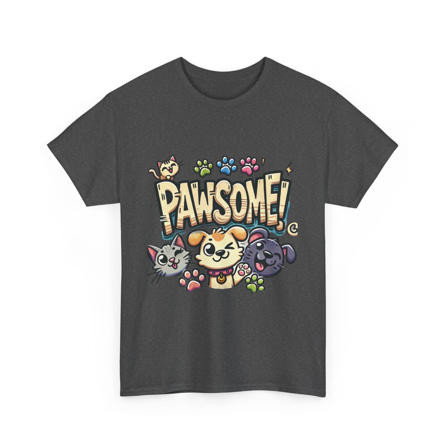 Pawsome Pets Unisex Heavy Cotton Tee, for Pet Lovers, Animal Enthusiasts, Gift for Animal Lovers, Cute Pet Shirt, Fun Animal Tee