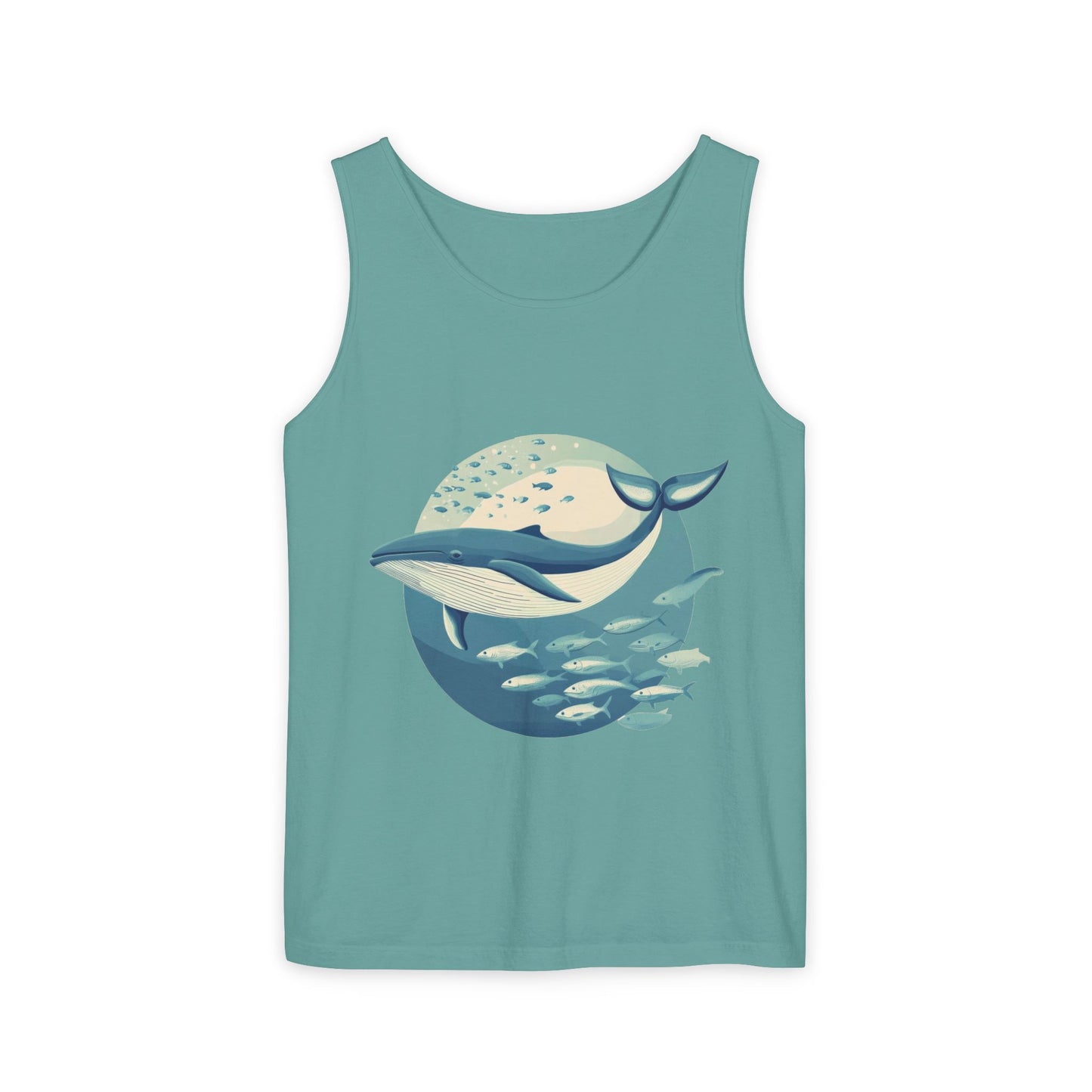 Ocean-Inspired Unisex Tank Top, Whale Design Shirt, Summer Casual Wear, Beach Vibes Gift, Eco-Friendly Fashion