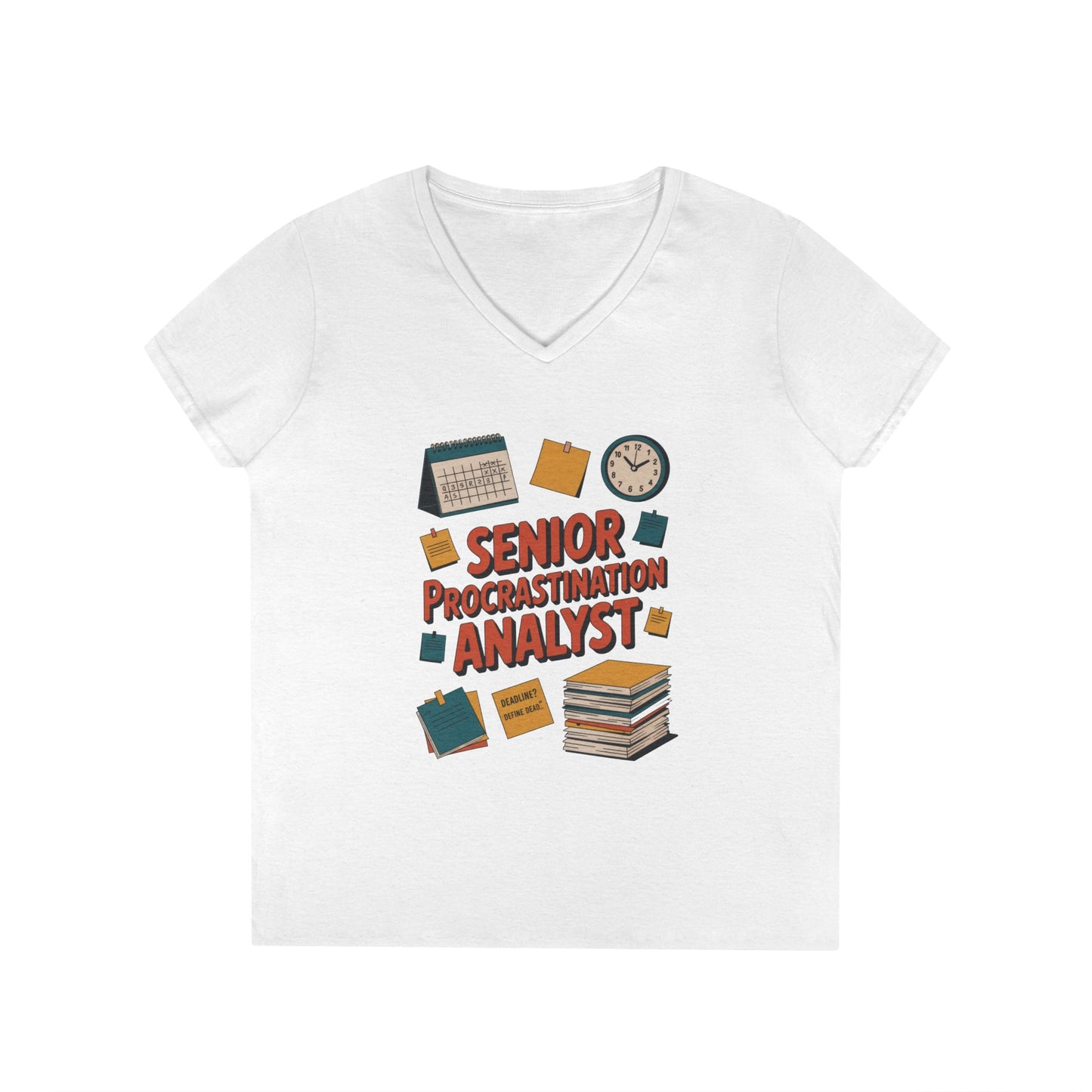 Senior Procrastination Analyst T-Shirt, Fun Gift for Students, Teachers, Graduates, Back to School, Relaxed Vibes, Office Humor Apparel