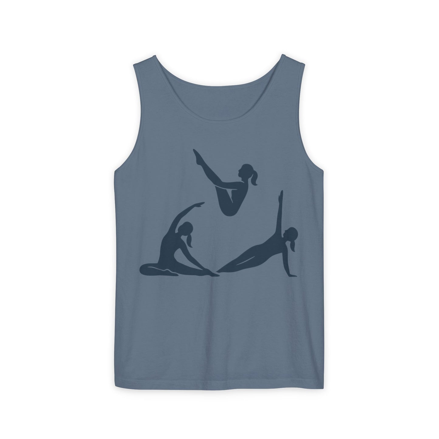 Womens Garment-Dyed Tank Top, Womens Pilates Tank Top, Yoga Fitness Graphic Top, Cute Workout Gym Shirt