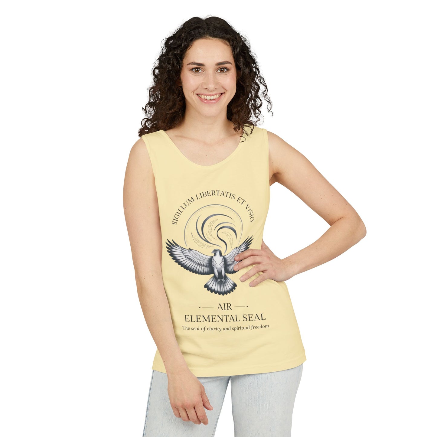 Air Elemental Seal Tank Top, Clarity & Spiritual Freedom Symbol Tee, Unisex Elemental Shirt, Vision Totem Gift, Spiritual Gift