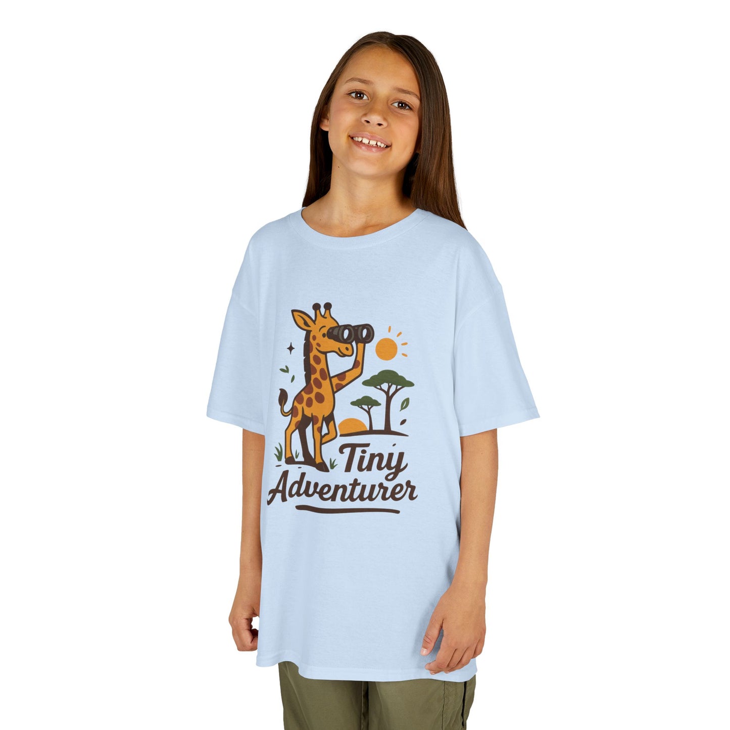 Tiny Adventurer Kids Tee, Giraffe T-Shirt, Children's Nature Shirt, Fun Kids Apparel, Birthday Gift for Boys and Girls