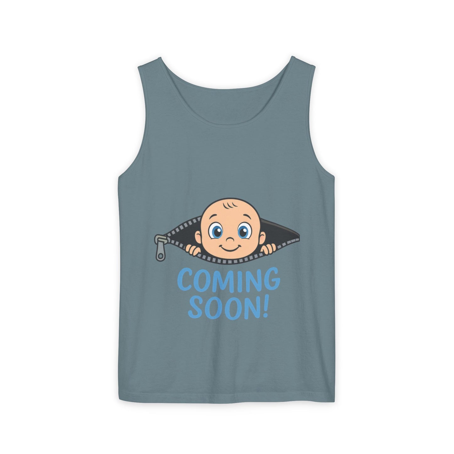 Coming Soon Maternity Tank Top, Cute Baby Boy Pregnancy Announcement Tee, Funny Expecting Mom Gift, Gender Reveal Tee, Baby Shower Top