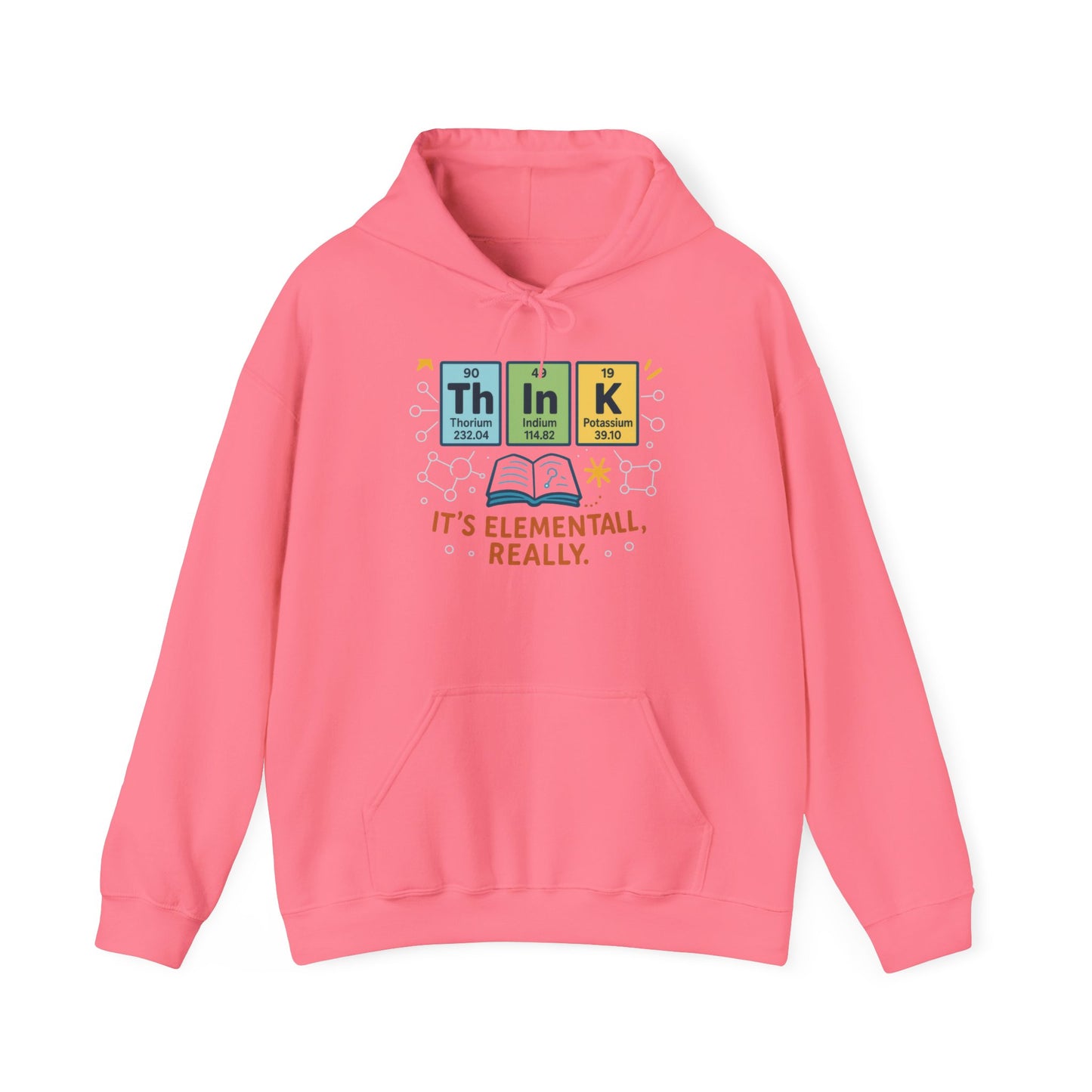 Think Hoodie for Women, Funny Chemistry Hoodie, Element of Humor Science Sweatshirt, Nerdy Gift for Her, Gift for Students, Science Lovers
