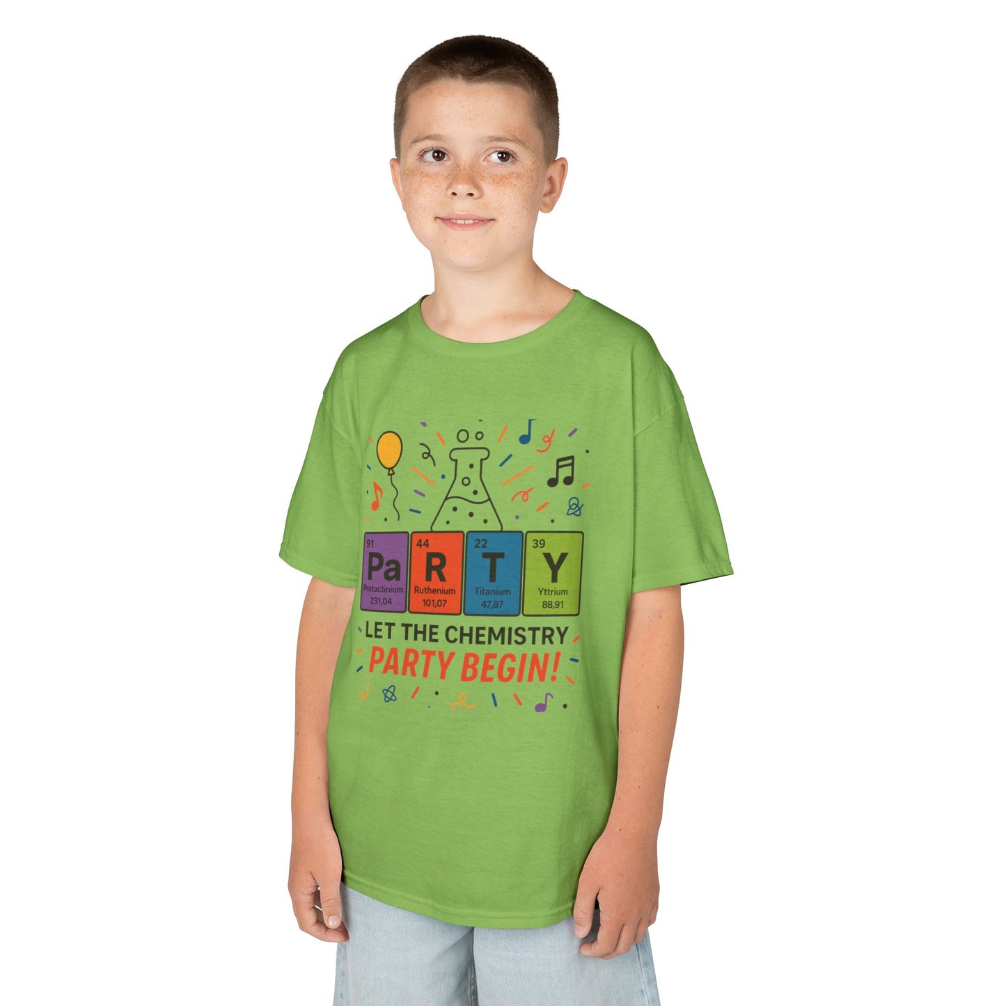 Kids' Chemistry Party T-Shirt, Periodic Table Tee, Funny Science Shirt for Boys & Girls, Science Tee, Unique Educational Apparel