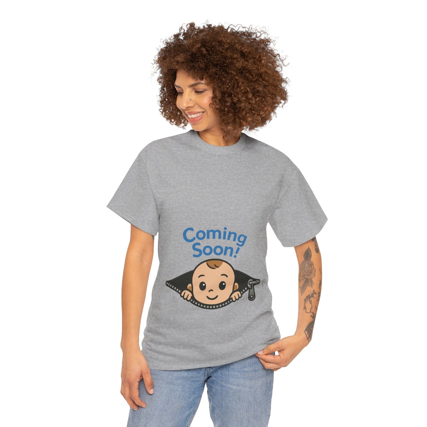 Coming Soon Maternity Tee, Cute Baby Boy Pregnancy Announcement Tee, Funny Expecting Mom Gift, Gender Reveal Tee, Baby Shower Top