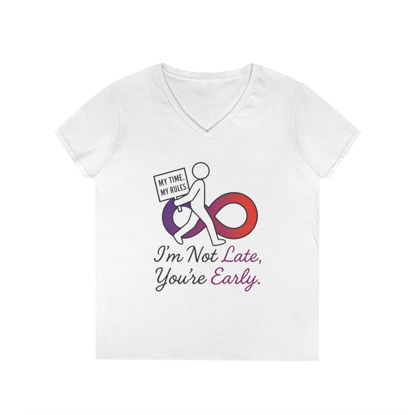My Time My Rules Women's V-Neck T-Shirt, Funny T-Shirt, Casual Wear, women empowerment tee, confident woman shirt, self love t shirt