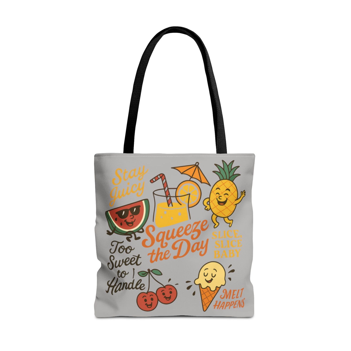 Juicy Summer Tote Bag, Fun Beach Carryall, Perfect for Grocery Shopping, Reusable Market Tote, Cute Gift for Fruit Lovers, Large Tote Bag