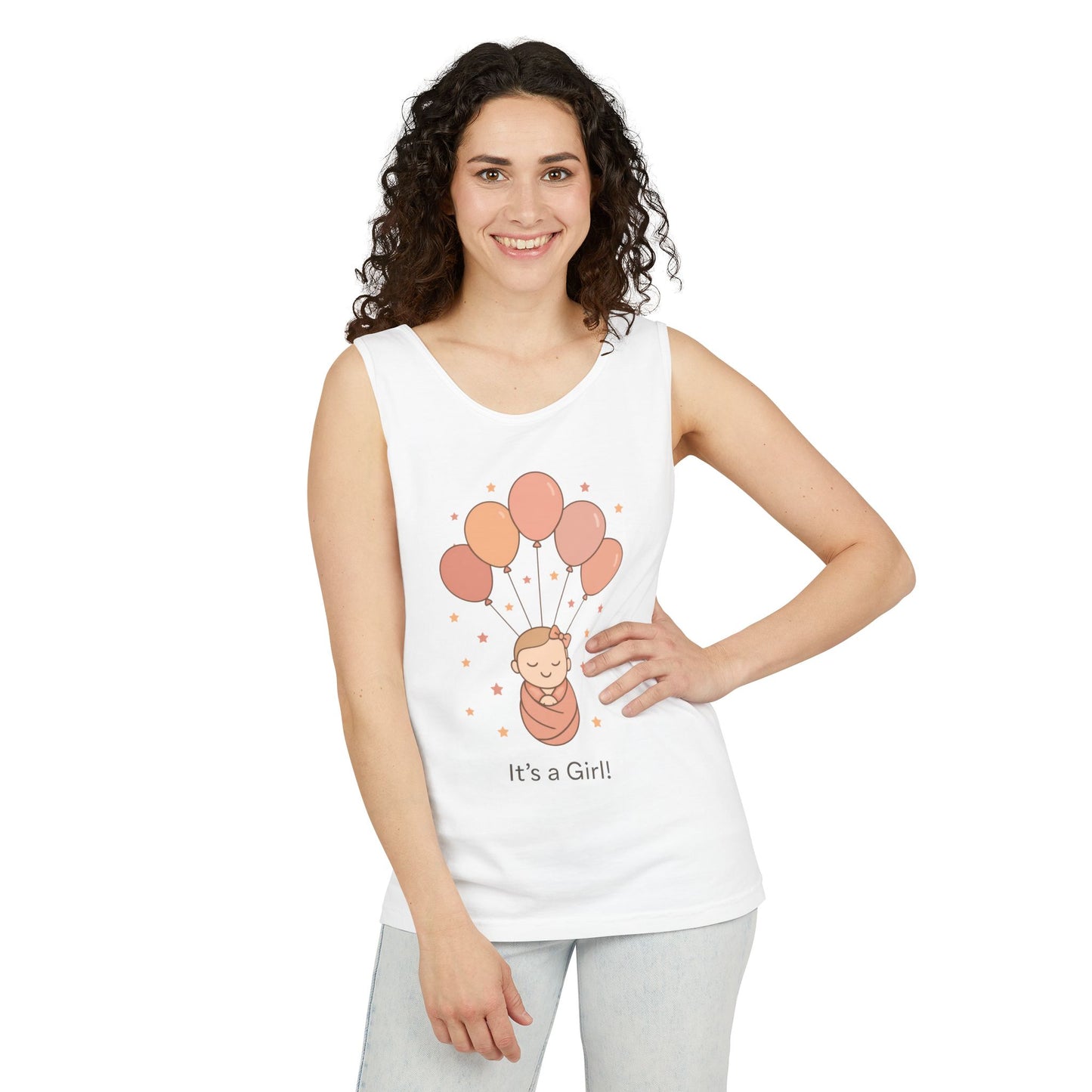 It's a Girl! Baby Shower Tank Top, Baby Girl Pregnancy Announcement Shirt, Gender Reveal Mom To Be Gift, Expecting Baby Shower Top