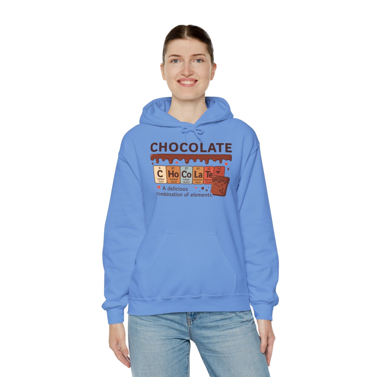 Chocolate Lover's Comfort Hoodie, Perfect Gift for Chemistry Lovers, Casual Wear, Sweet Treats Enthusiasts, Birthdays, Chemistry Students