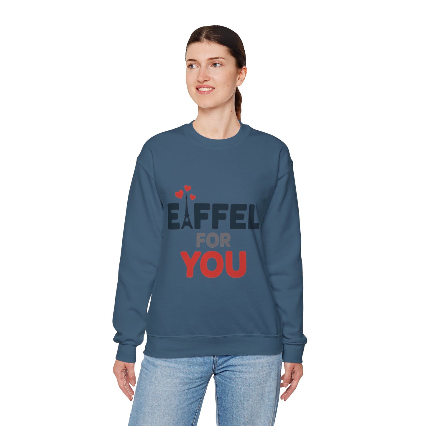 Womens Heavy Blend™ Crewneck Sweatshirt, Eiffel For You Romantic Paris Womens Sweatshirt