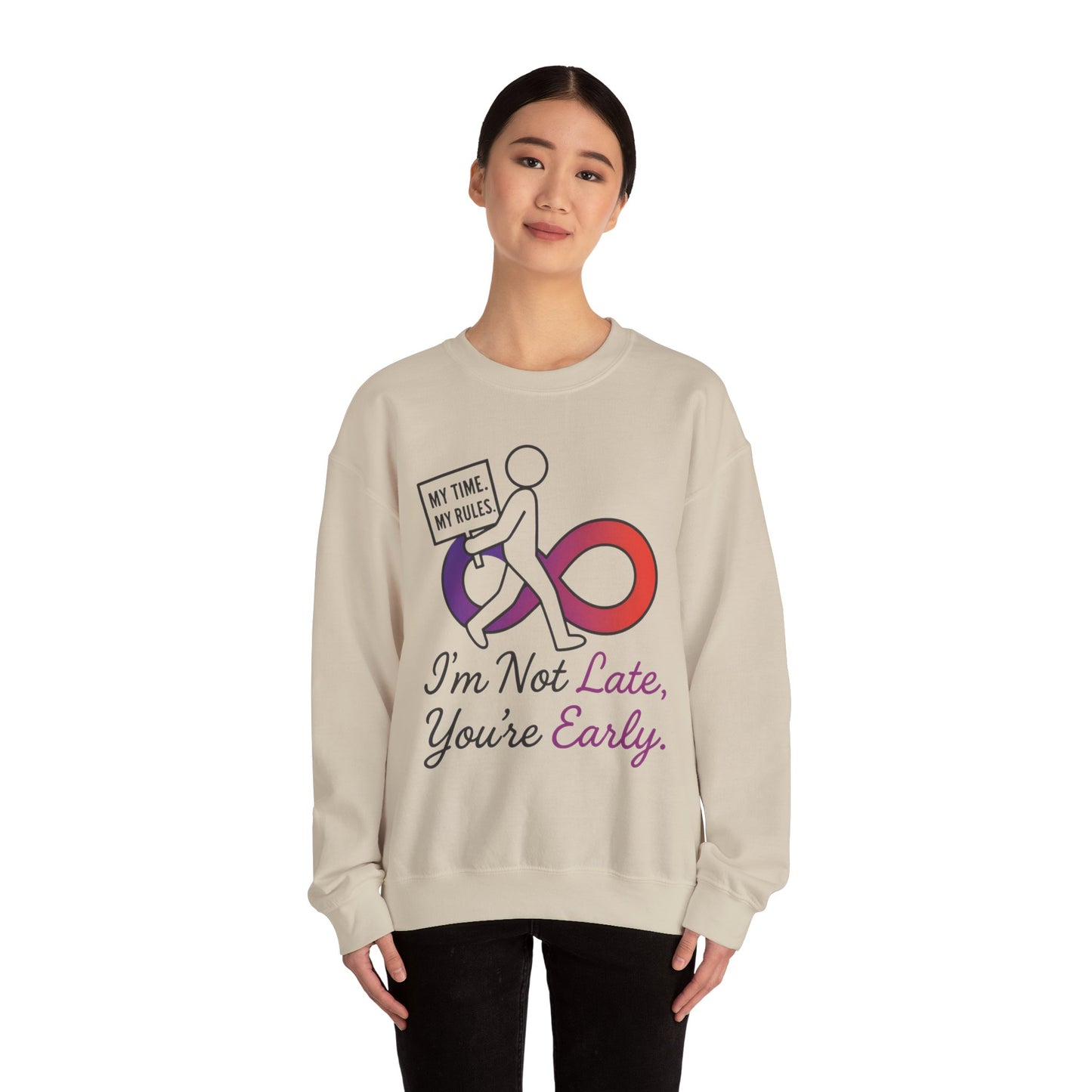 My Time, My Rules Funny Crewneck Sweatshirt, Womens Pullover, Gift for Her, Birthdays, Humor Clothing, Casual Style
