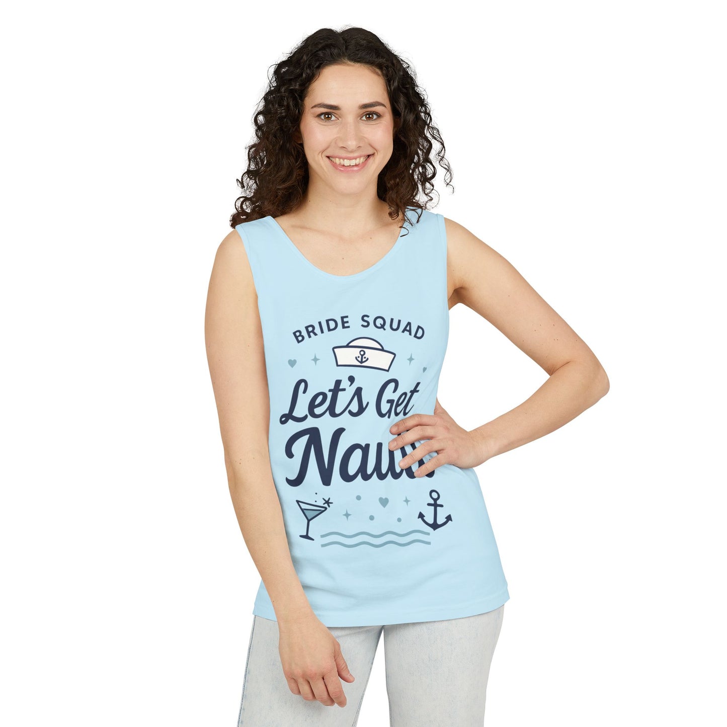 Lets Get Nauti Tank Top, Nautical Bachelorette Party Tee, Bride Squad Gift, Bridesmaid Hen Party Top, Fun Nautical Wedding Shirt