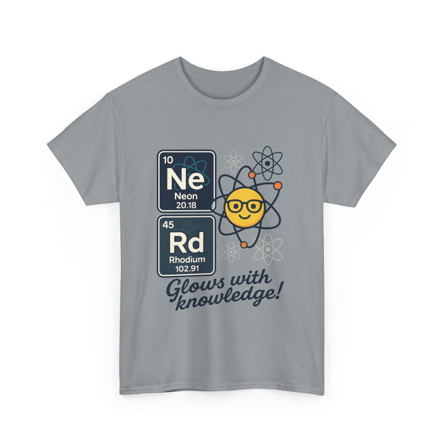 Funny Mens Nerd T-Shirt, NeRd Periodic Table Shirt, Glowing Knowledge Tee, Science Lover Gift, Chemistry Shirt, STEM Apparel, Science Tee