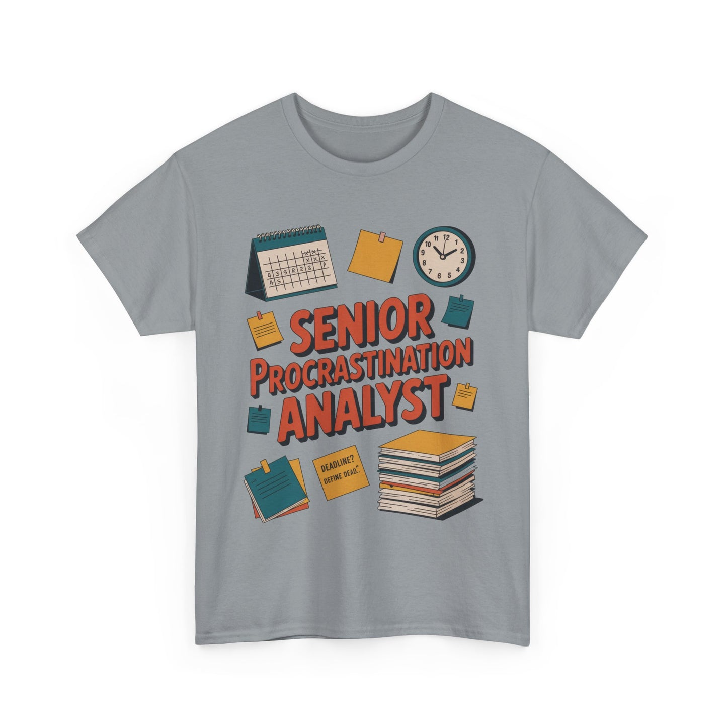 Senior Procrastination Analyst Tee, Funny Office Shirt, Gift for Graduates, Motivation T-Shirt, Humor Apparel, Job Humor Clothing