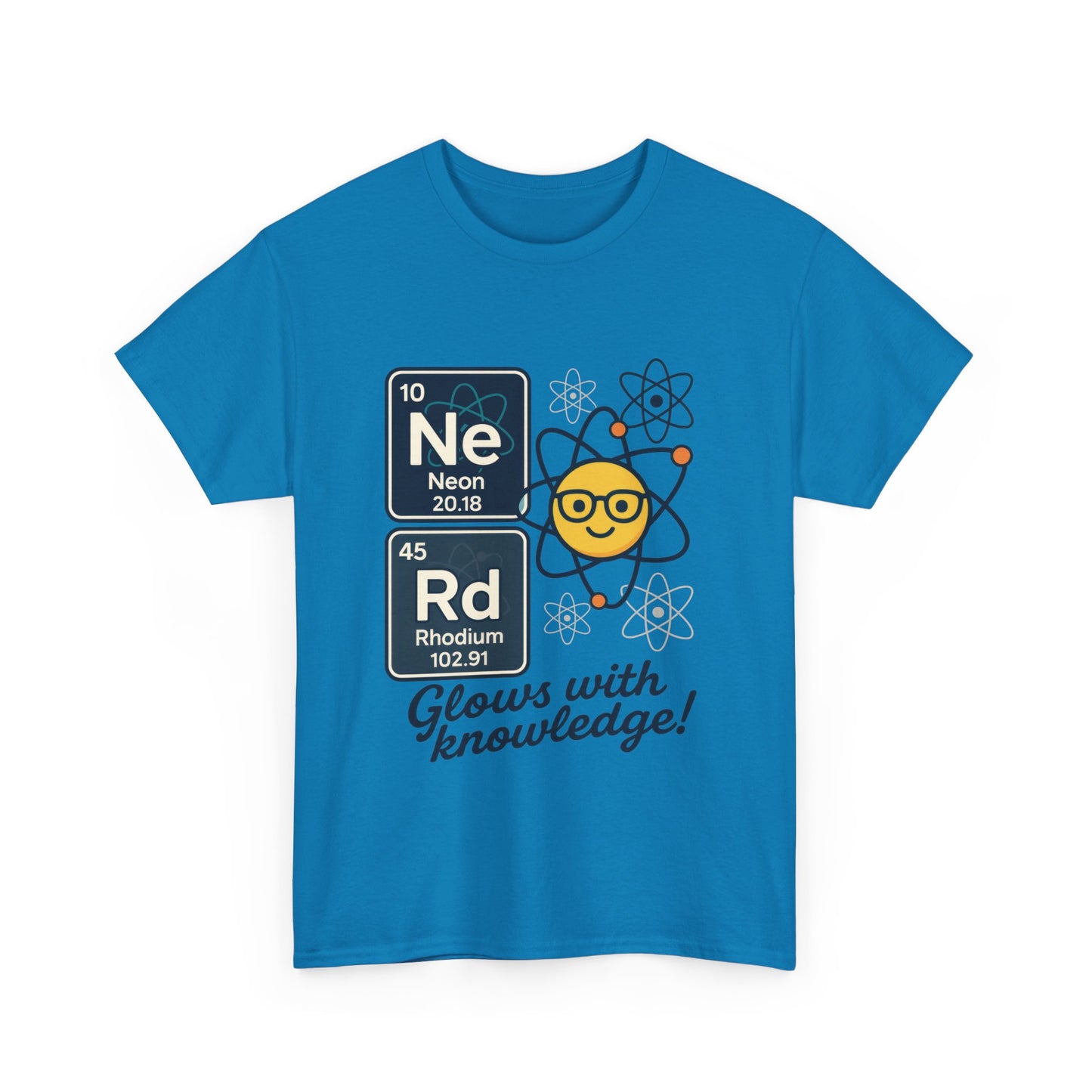 Funny Mens Nerd T-Shirt, NeRd Periodic Table Shirt, Glowing Knowledge Tee, Science Lover Gift, Chemistry Shirt, STEM Apparel, Science Tee