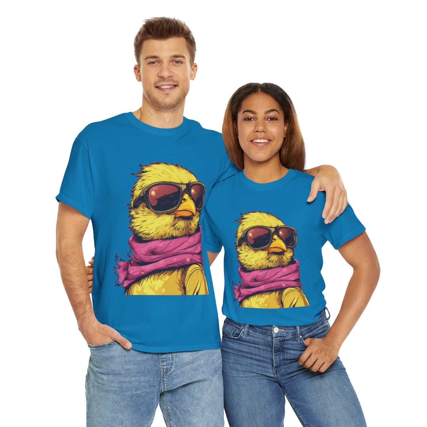 Chic Cool Chick T-Shirt, Unisex Heavy Tee, Funny Animal Tee, Trend Chick Graphic T-Shirt Gift