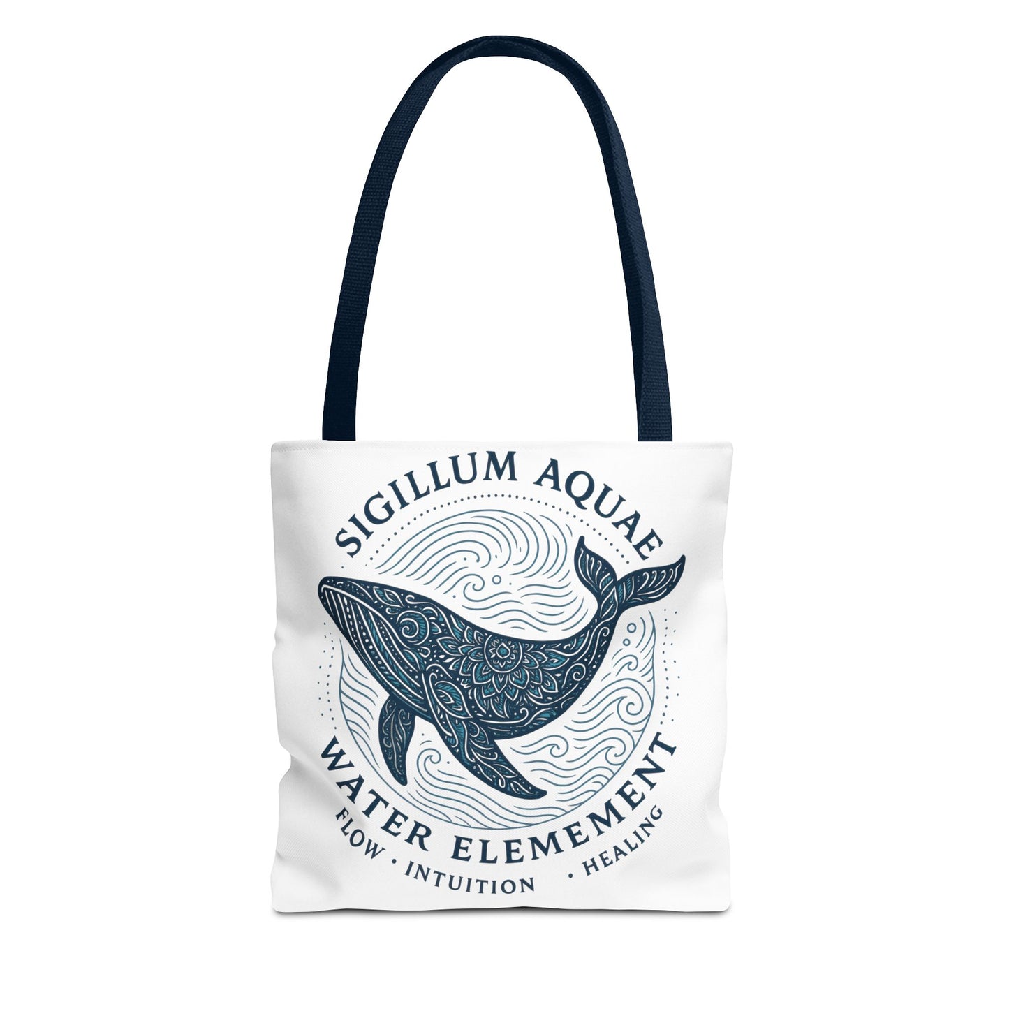 Whale Water Element Tote Bag: Spiritual Gift, Eco-Friendly, Beach Bag, Yoga Accessories, Meditation Essentials, Weekender Bag, Large Bag